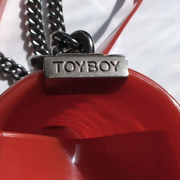 Toyboy Jelly Cherry  Red Quilted Small Chain Shoulder Bag - Picture 2 of 15